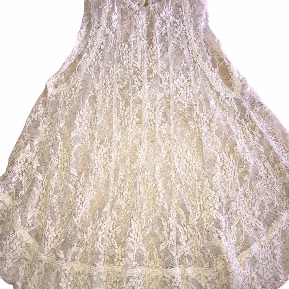 Free People Lace Romantic Boho Victorian Angel Core Sleeveless Top Woman’s XS - Picture 3 of 6